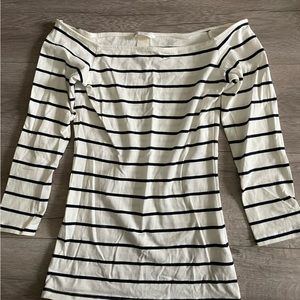 H&M White and Black Striped top- size XS